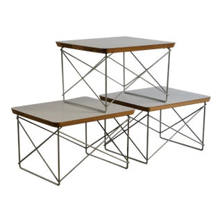 Set of Three 1970s Charles and Ray Eames LTR Side Tables For Sale