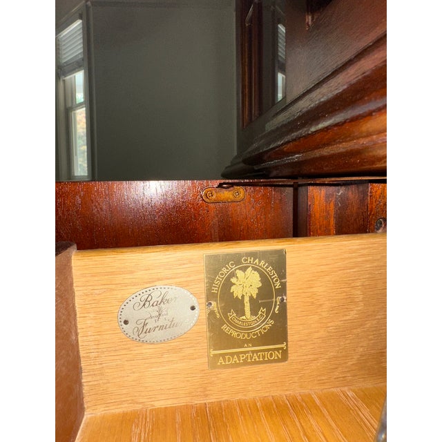 Baker Historic Charleston Breakfront China Cabinet Bookcase For Sale - Image 12 of 12