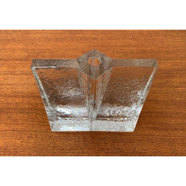 Mid-Century Modernist Glass Block Vase, 1960s For Sale - Image 4 of 18
