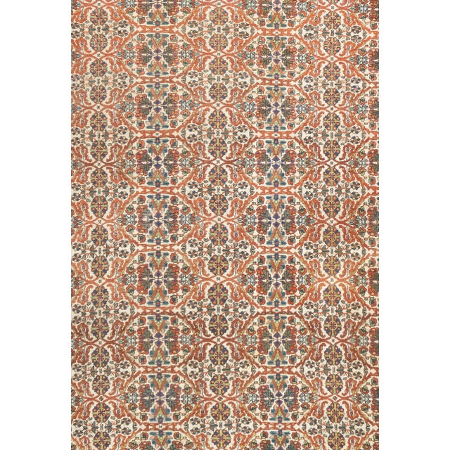 Persian Late 18th Century Ivory Persian Qashqai Rug 6'11'' X 10'6'' For Sale - Image 3 of 11