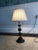 Traditional Brass and Wooden Stacked Ball Table Lamps - a Pair For Sale - Image 3 of 12