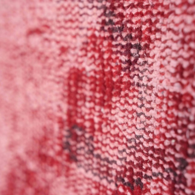1970s Vintage Turkish Oushak Handmade Wool Cotton Red Area Rug For Sale - Image 9 of 11