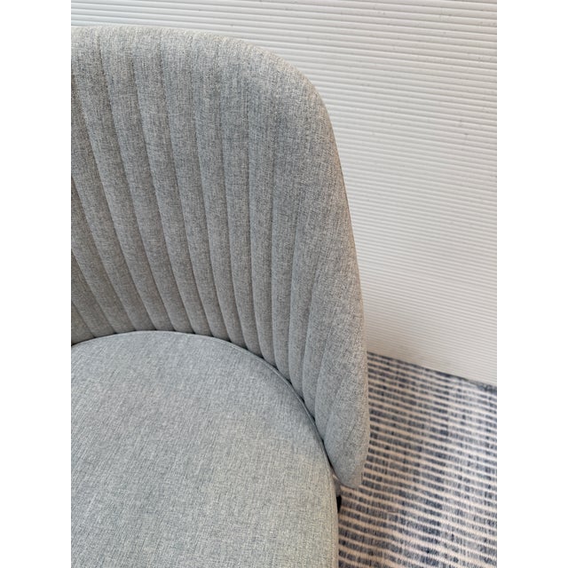 Gray Easterly Layton Upholstered Swivel Desk Chair For Sale - Image 8 of 12
