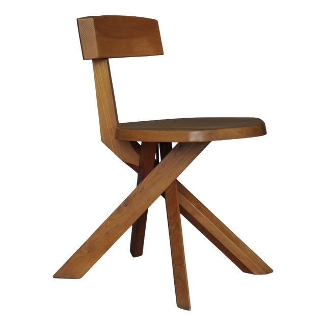 Elm S34 Chair from Pierre Chapo, 1980s For Sale