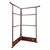 A distinguished Japanese folding kimono rack or room divider in wood with stylized floral cutouts