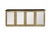 The brass four-door credenza with a honed marble top, inspired by mid-century design, reflects the mid-20th century's...