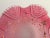 Late 19th Century Bohemian Victorian Art Glass Pink Cranberry Satin Glass Bride's Bowl with Diamond Optic Quilting Enameled Flowers For Sale In Philadelphia - Image 6 of 13