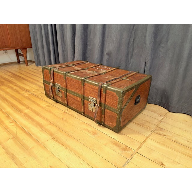 French Officers Cabin Trunk, 1850s For Sale - Image 3 of 18