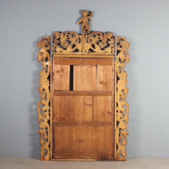Baroque Mirror in Gilded Pine Wood For Sale - Image 12 of 15