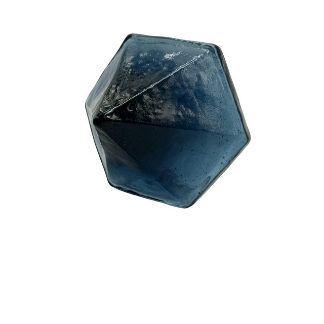 Vintage reproduction ship’s deck prism in exceptionally deep cobalt blue cast glass. Dating more than 20 years old, this...