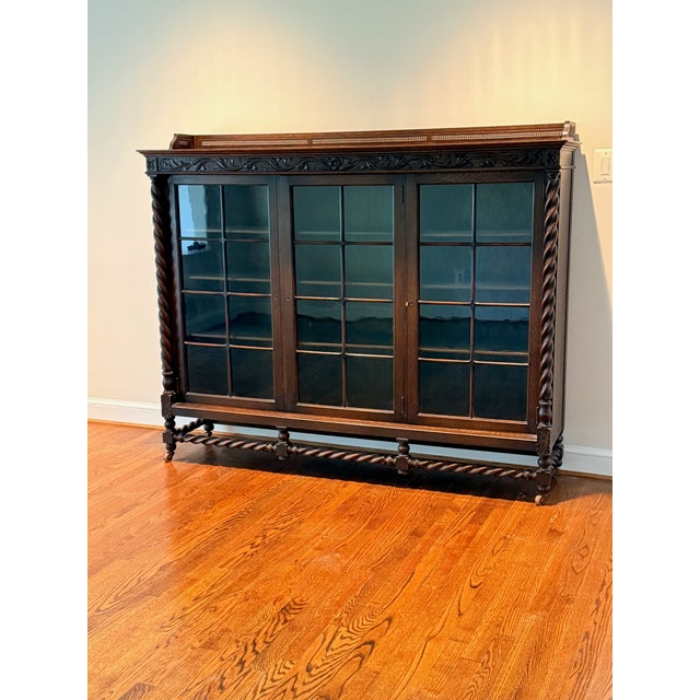 19th Century Jacobean Wide Bookcase For Sale - Image 11 of 12