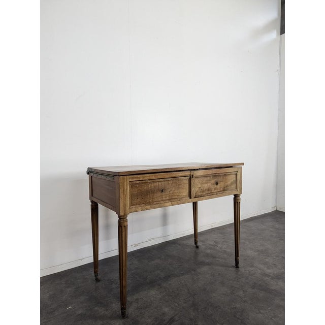 19th Century Louis XVI Mahogany Men's Dressing Table For Sale - Image 6 of 11