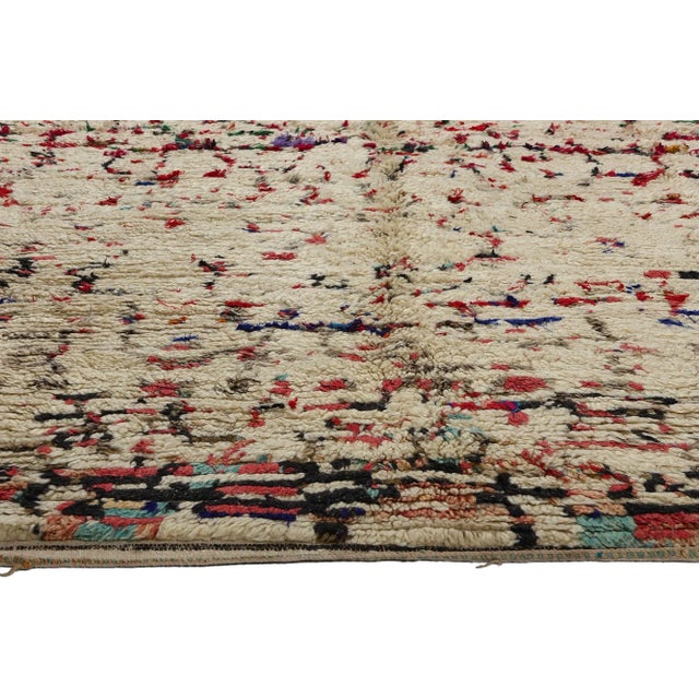 Berber Tribes of Morocco Vintage Moroccan Azilal Rug - 05'01 X 08'04 For Sale - Image 4 of 9