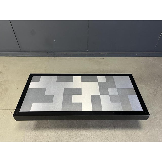 1970s Vintage Lacquer and Aluminum Coffee Table, 1970s For Sale - Image 5 of 13