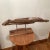 Large Acacia Wood Articulated Carved Abstract Fish on a Stand For Sale - Image 9 of 13