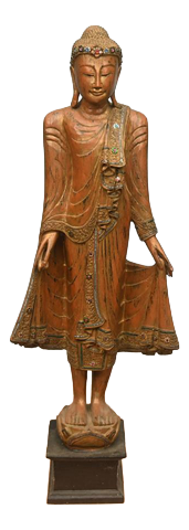 Large Burmese Carved Buddha Statue