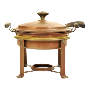 1960s Copper & Brass Double Boil Chafing Dish
