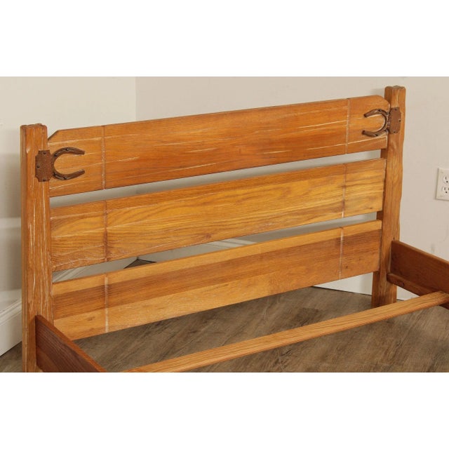 Brandt Ranch Oak Slatted Full Bed For Sale - Image 9 of 12
