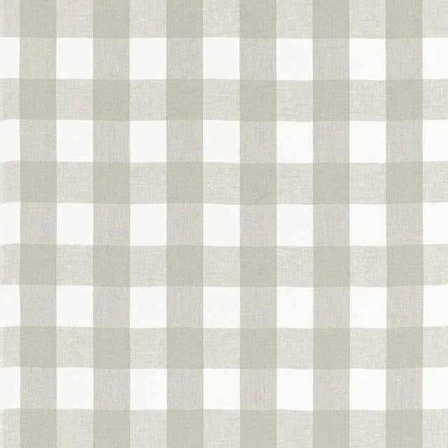 Contemporary Schumacher Key West Check Fabric in Zinc For Sale - Image 3 of 3