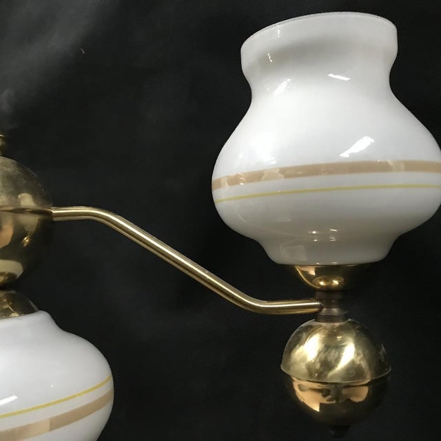 Gilt Chrome and Glass Chandelier, 1970s For Sale - Image 16 of 18