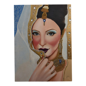 Opulent Veil Oil on Canvas by Lily Movahedi