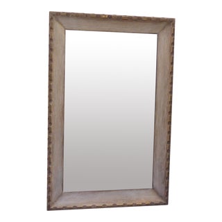 Vintage Modern Carved Edge Mirror For Sale