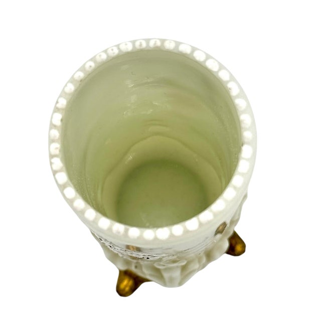 Antique Victorian C. F. Monroe Wave Crest Fine Vase Gilt Metal Footed Base For Sale In New York - Image 6 of 6