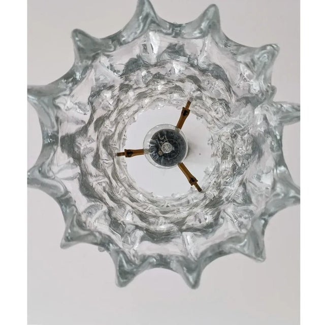 Mid-Century Modern Ice Glass Pendant Light by J. T. Kalmar, Austria, 1960s For Sale - Image 3 of 12