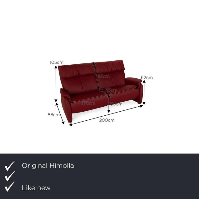 The Cumuly sofa by Himolla impresses with its striking color and subtly curved shape. The three-seater is upholstered in...