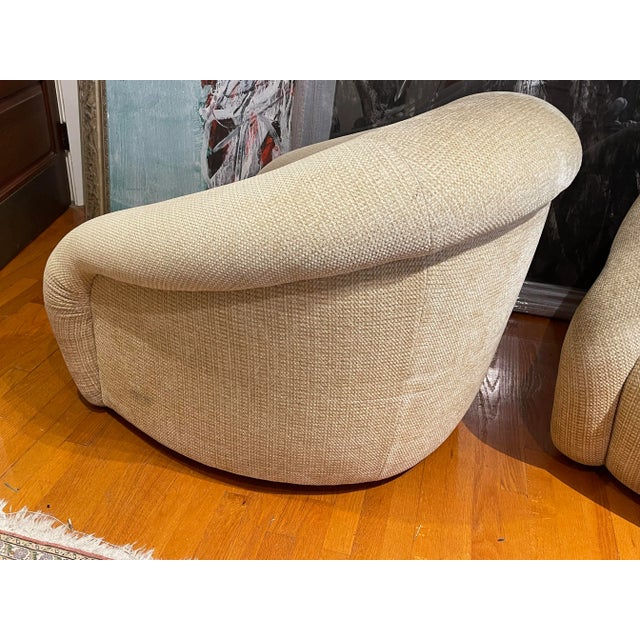 1980s Pair of Club Chairs by Robert Scott For Sale - Image 9 of 10