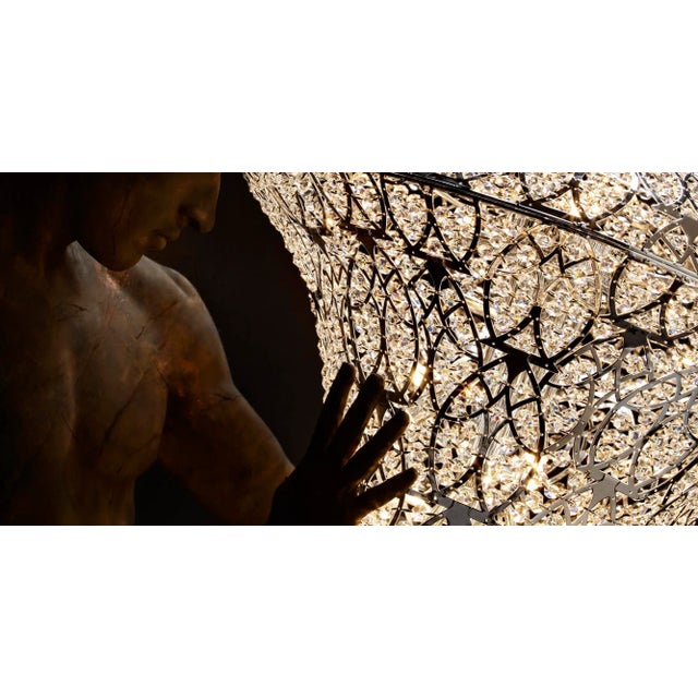 Steel & Crystal Exclamation Arabesque Da Terra Lamp from Vgnewtrend For Sale - Image 9 of 11