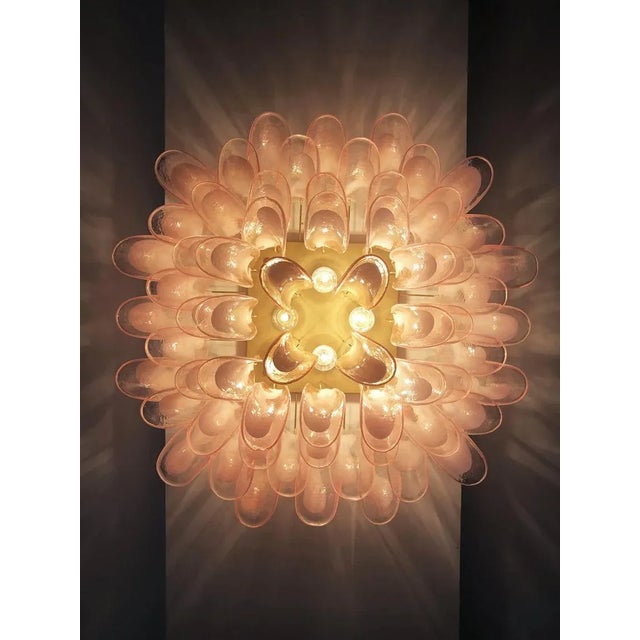 Pink Murano Ceiling Lamp, 1990 For Sale - Image 8 of 10