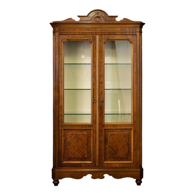 Wilhelminian Walnut Display Bookcase For Sale