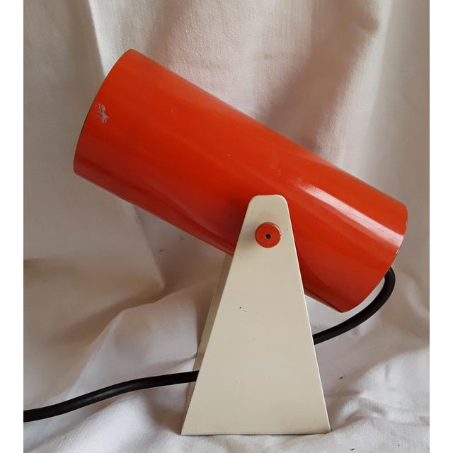Cream Vintage Wall Lamp in Orange Metal, 1970s For Sale - Image 8 of 9