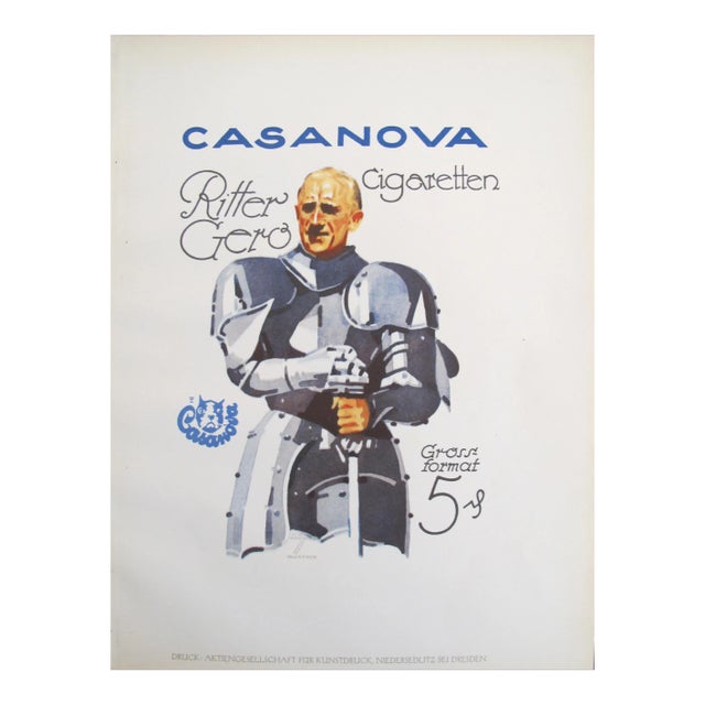 1926 German Poster, Knight in Shining Armour For Sale