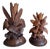 Antique Black Forest Hand-Carved Linden Wood Bird Vase Holders, 1890s, Set of 2 For Sale