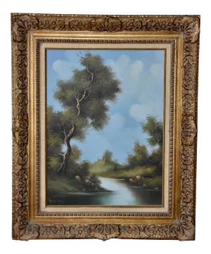 1960s Oil Painting Della Valle Original Signed on Canvas