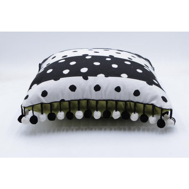 Traditional Pair Mackenzie Childs Square Decorative Throw Pillow For Sale - Image 3 of 11