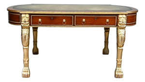 Regency Revival Gilt Mahogany Writing Table, 1880