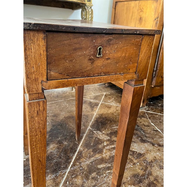 19th Century 19th Century Petite Italian Walnut Side Table For Sale - Image 5 of 6