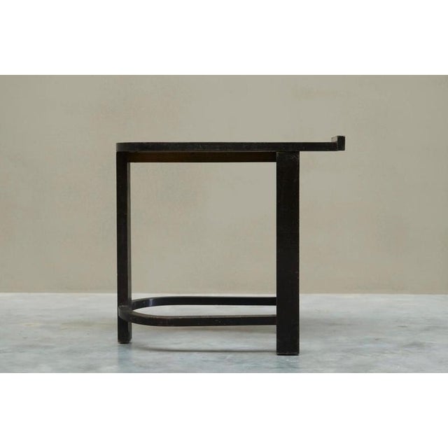 Rationalist Side Table in Ebonized Oak, 1930s For Sale - Image 6 of 11