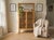 Light Brown Slatted Doors Display Storage Minimalist Zen Cabinet For Sale In San Francisco - Image 6 of 14