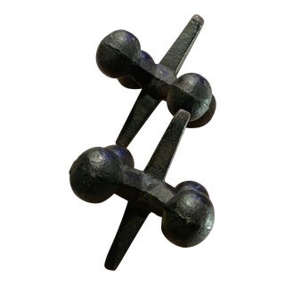 1970s Mid-Century Iron Jacks Book Ends - a Pair For Sale
