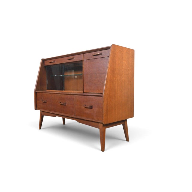 Wood Mid 20th Century Early E. Gomme / G Plan Credenza in Teak + Oak For Sale - Image 7 of 11