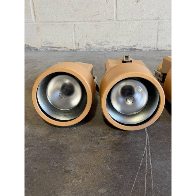 Beige 1970s Style After Louis Poulsen Danish Modern Beige Metal Spotlights - Set of 3 For Sale - Image 8 of 12