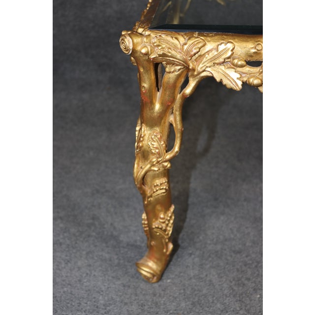 Regency Style Carved Branch and Leaf Coffee Table in the Manner of Bagues For Sale - Image 11 of 12
