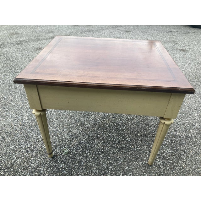 Vintage Cream Accent Table by American of Martinsville For Sale - Image 6 of 8