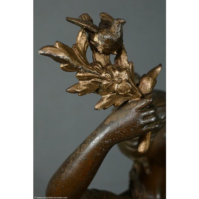 Late 19th Century Regulate and Onyx Pendulum Le Passage Du Ruisseau from Guillemin, 1890s For Sale - Image 12 of 18