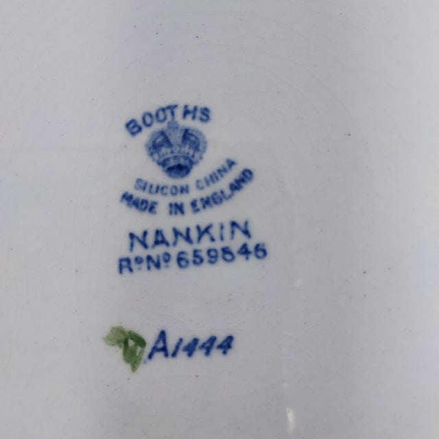 English Antique Booths England Silicon China Set 4 Divided Grill Plates Nankin Pattern - Set of 4 For Sale - Image 3 of 7