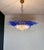 Murano Pendant Light with Palmette and Blue Glasses, 1990 For Sale - Image 11 of 18